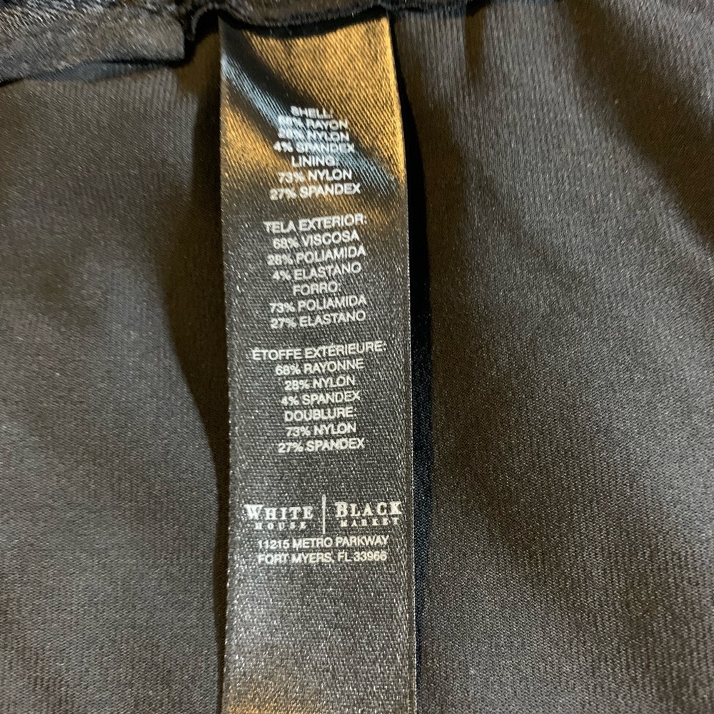Y2K WHBM pencil skirt black diagonal stitching INSTANTLY SLIMMING fully lined - Picture 9 of 11